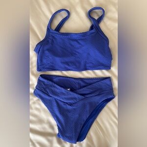 Aerie Purple Waffle Bathing Suit set